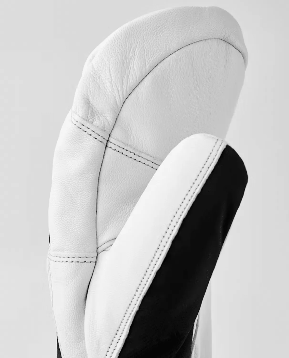 HESTRA Army Leather Extreme Mitt - Black/Offwhite