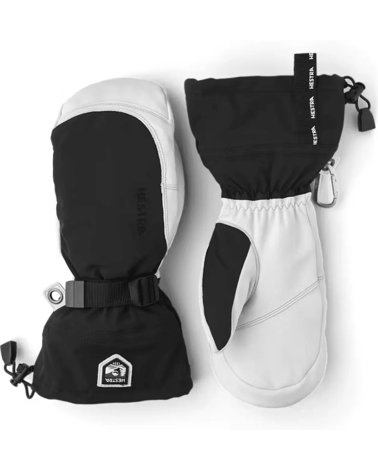 HESTRA Army Leather Extreme Mitt - Black/Offwhite