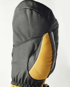 HESTRA Army Leather Extreme Mitt - Mustard/Black