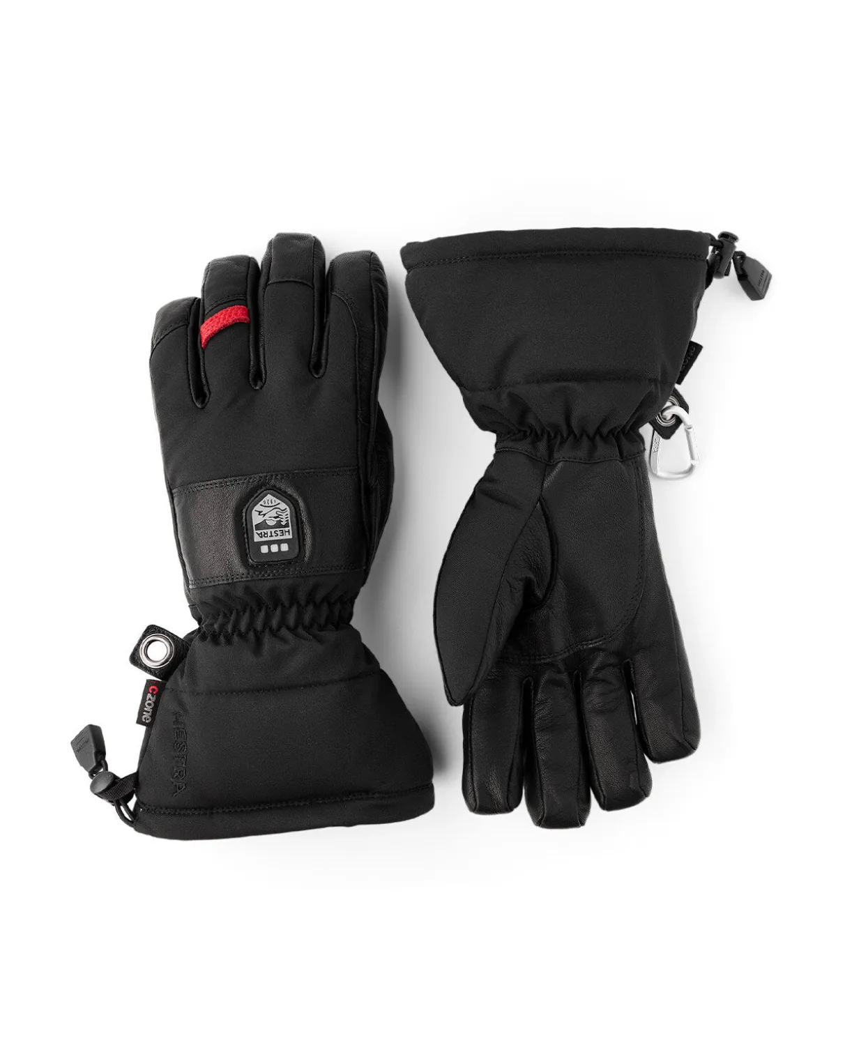 HESTRA Heater Gauntlet 5 Finger - Black/Black