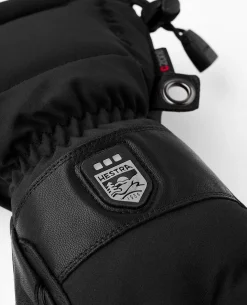 HESTRA Heater Gauntlet 5 Finger - Black/Black