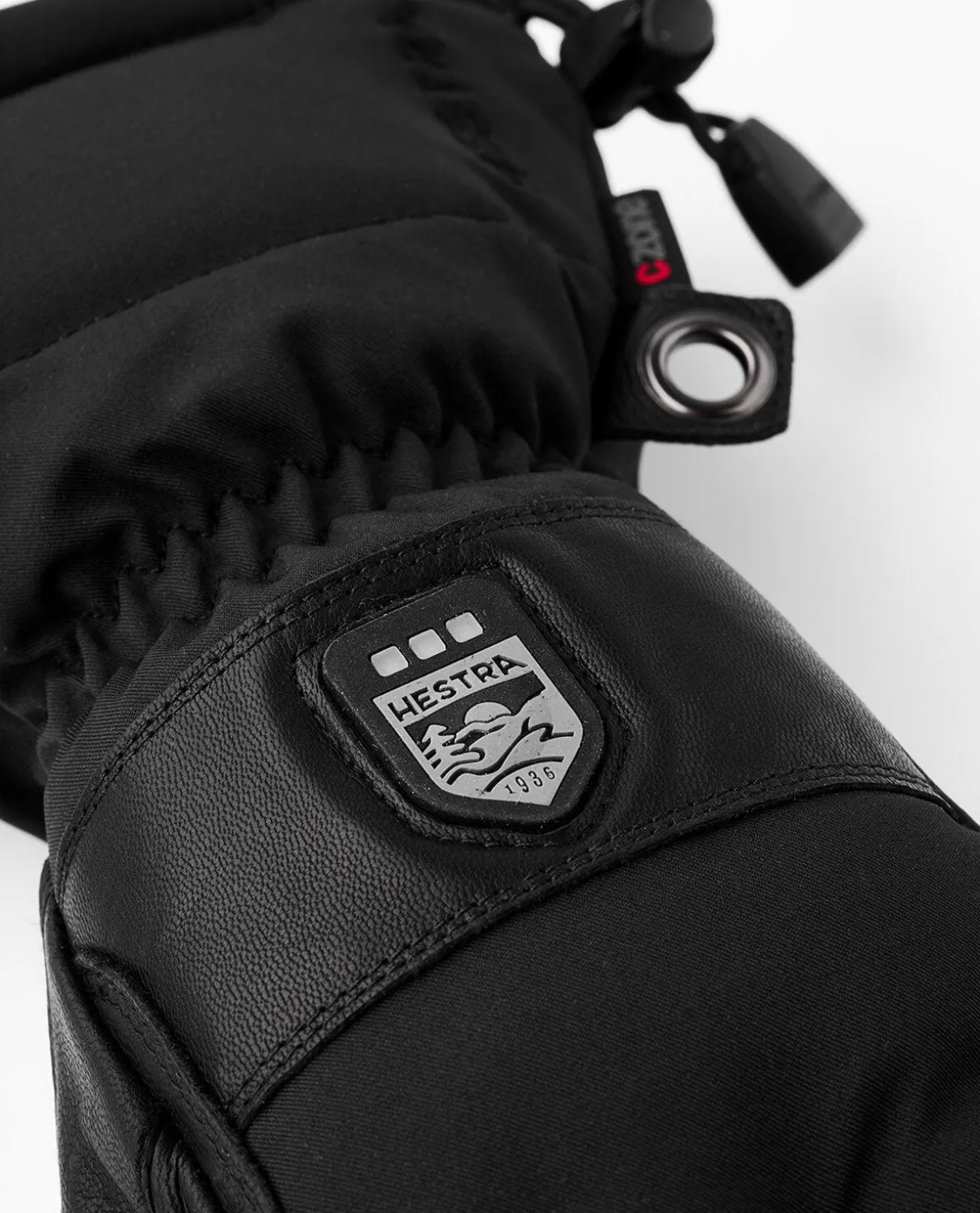 HESTRA Heater Gauntlet 5 Finger - Black/Black