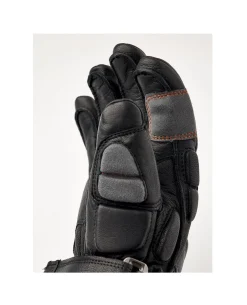 HESTRA Impact Racing Junior 5 Finger - Black/Flame red