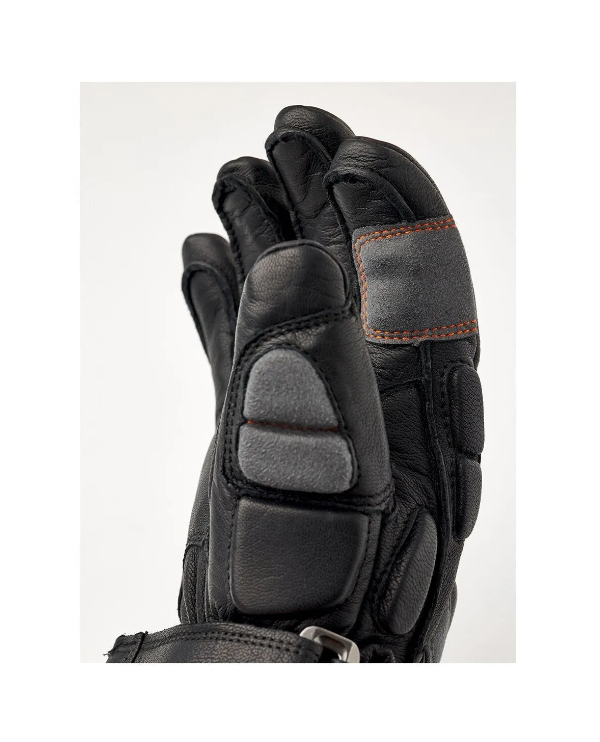 HESTRA Impact Racing Junior 5 Finger - Black/Flame red