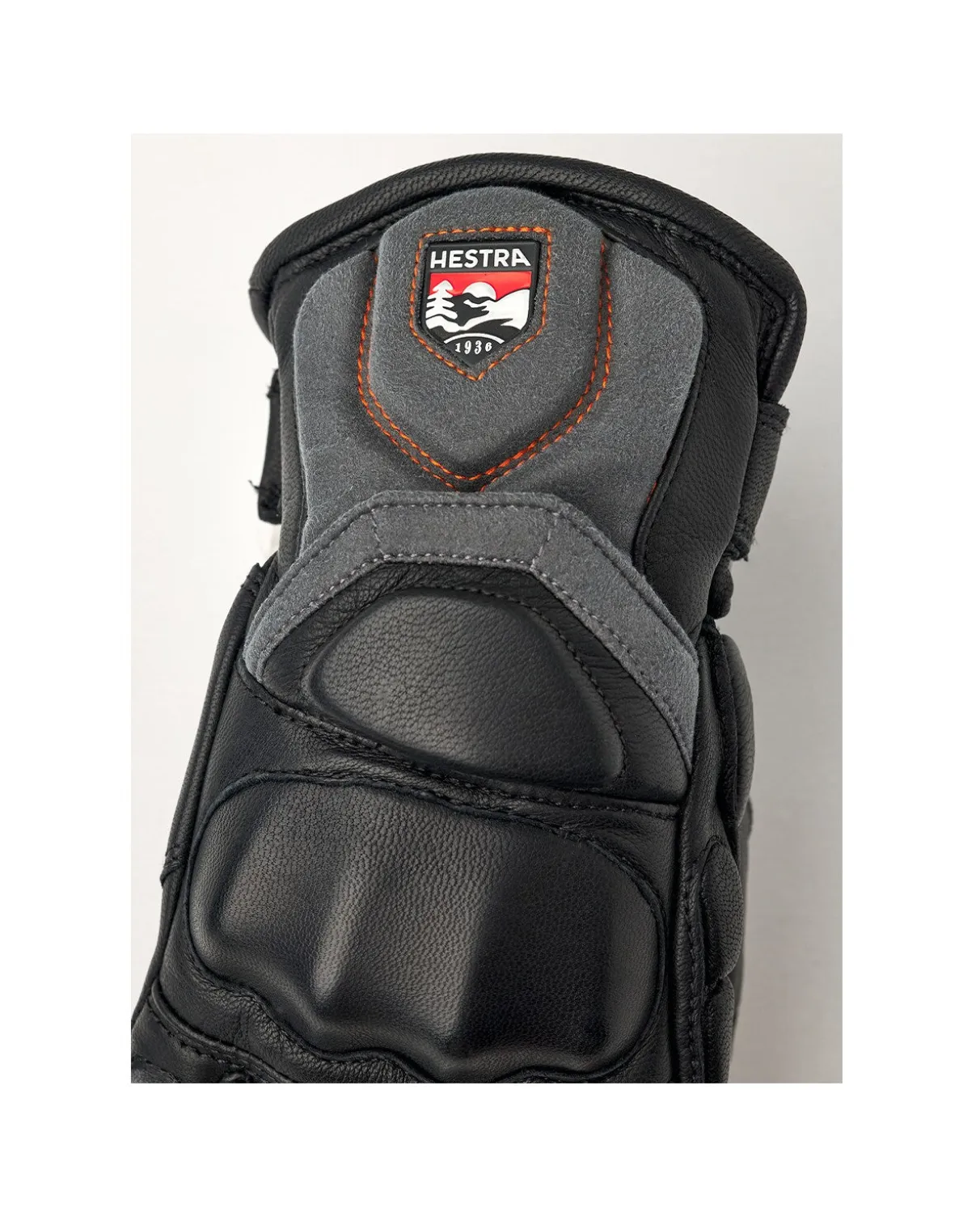HESTRA Impact Racing Junior 5 Finger - Black/Flame red