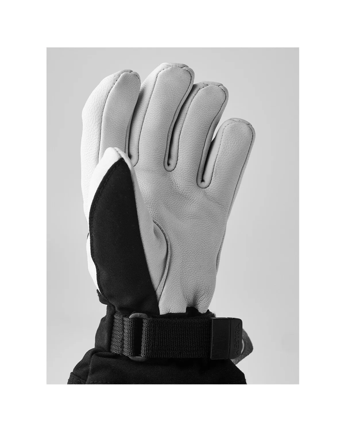 Hestra Junior Army Leather Heli Ski 5 Finger - Black