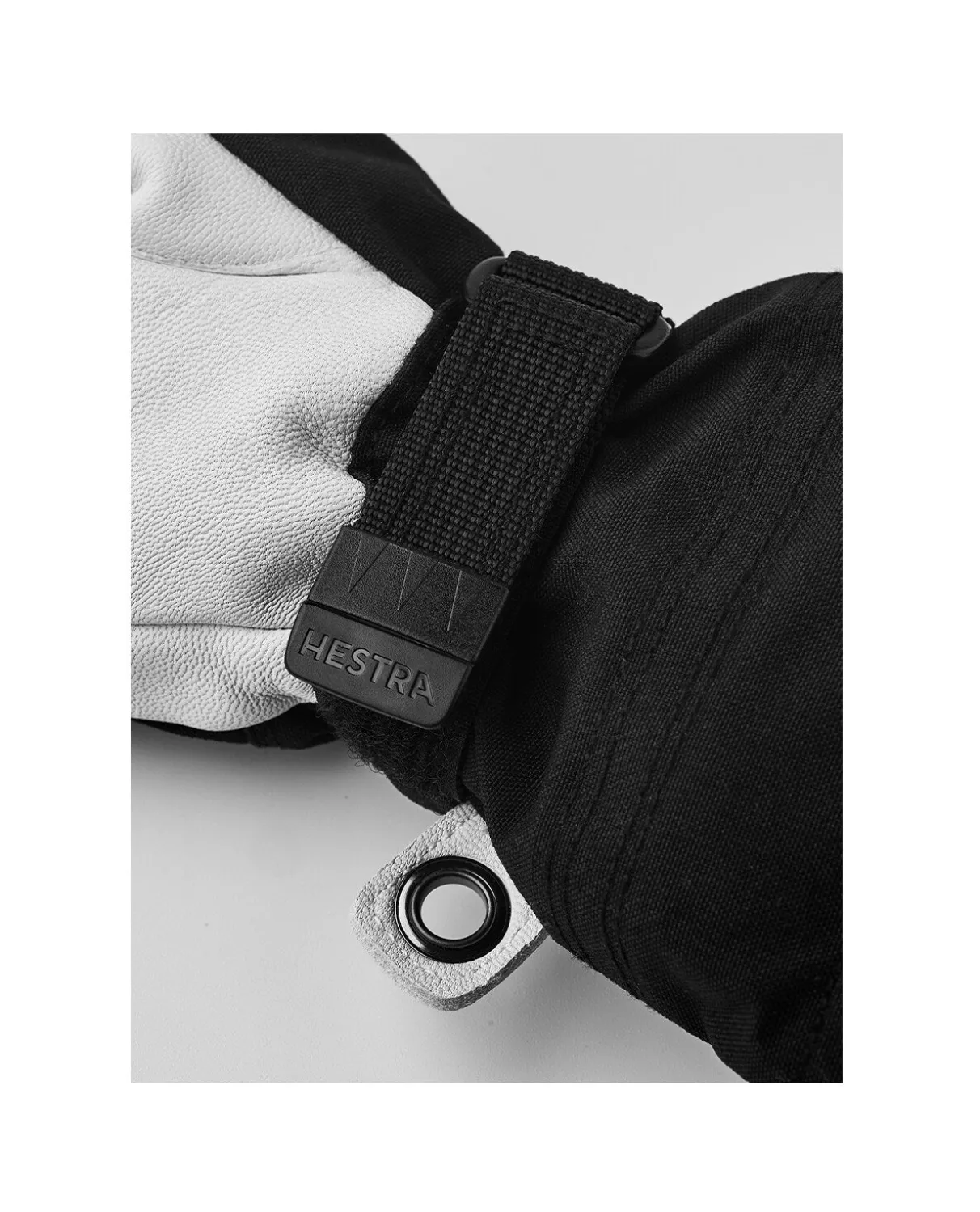 Hestra Junior Army Leather Heli Ski 5 Finger - Black