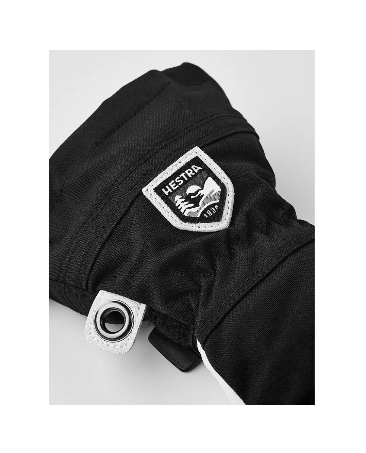 Hestra Junior Army Leather Heli Ski 5 Finger - Black