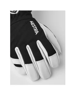 Hestra Junior Army Leather Heli Ski 5 Finger - Black