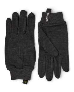 Hestra Merino Wool Liner Active 5 Finger - Charcoal