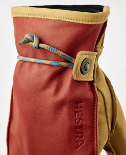 HESTRA Wakayama 5 Finger - Flame Red/Tan