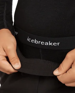 Icebreaker Kids’ Merino 200 Oasis Leggings - Black