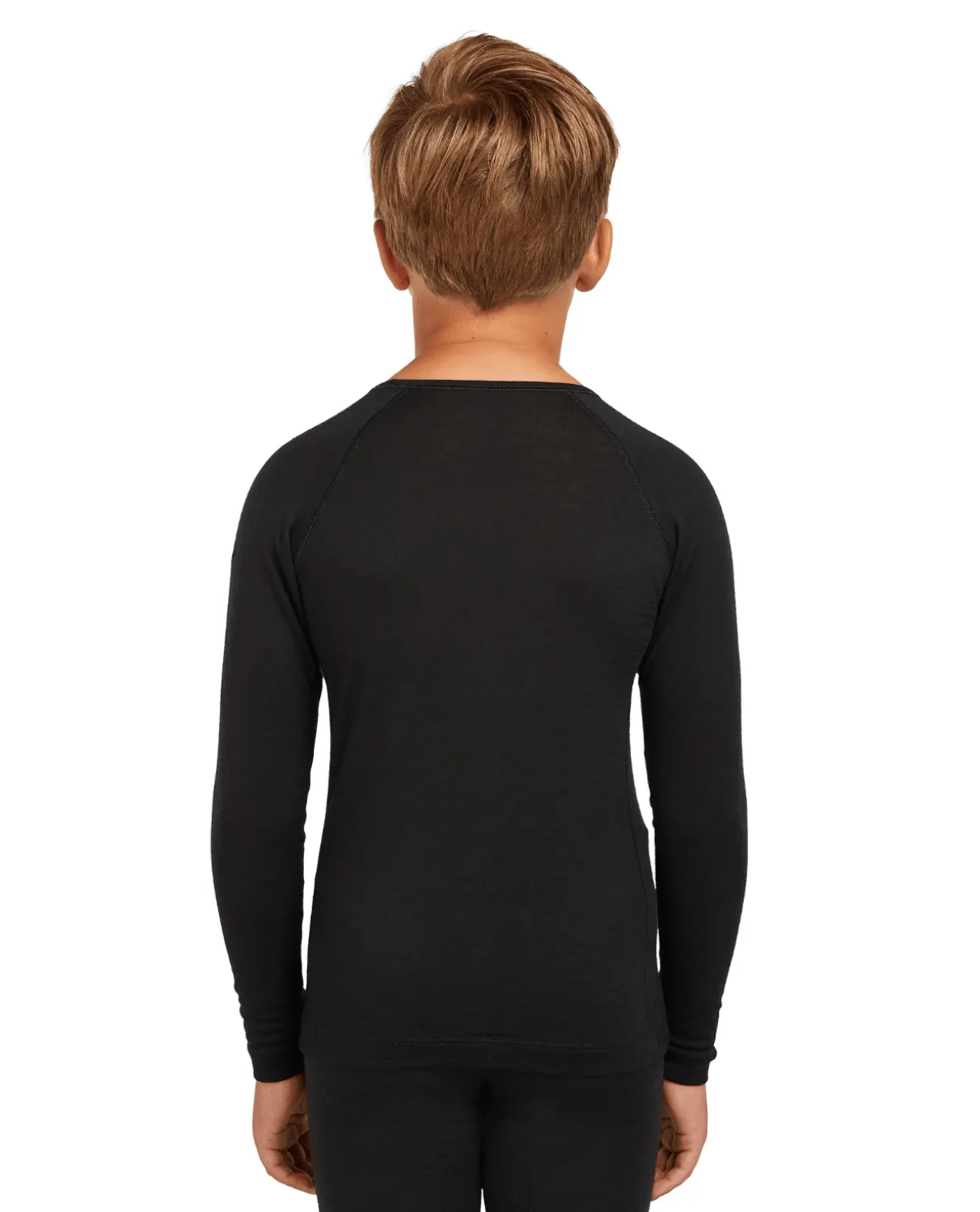 Icebreaker Kids’ Merino 200 Oasis Long Sleeve Crewe - Black
