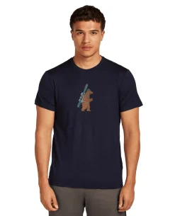 Icebreaker Men Merino 150 Tech Lite SS Tee Bear Tour - Midnight Navy