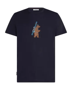 Icebreaker Men Merino 150 Tech Lite SS Tee Bear Tour - Midnight Navy
