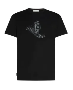 Icebreaker Men Merino 150 Tech Lite SS T Skiing Yeti - Black