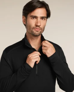 Icebreaker Men 260 Tech Long Sleeve Half Zip - Black