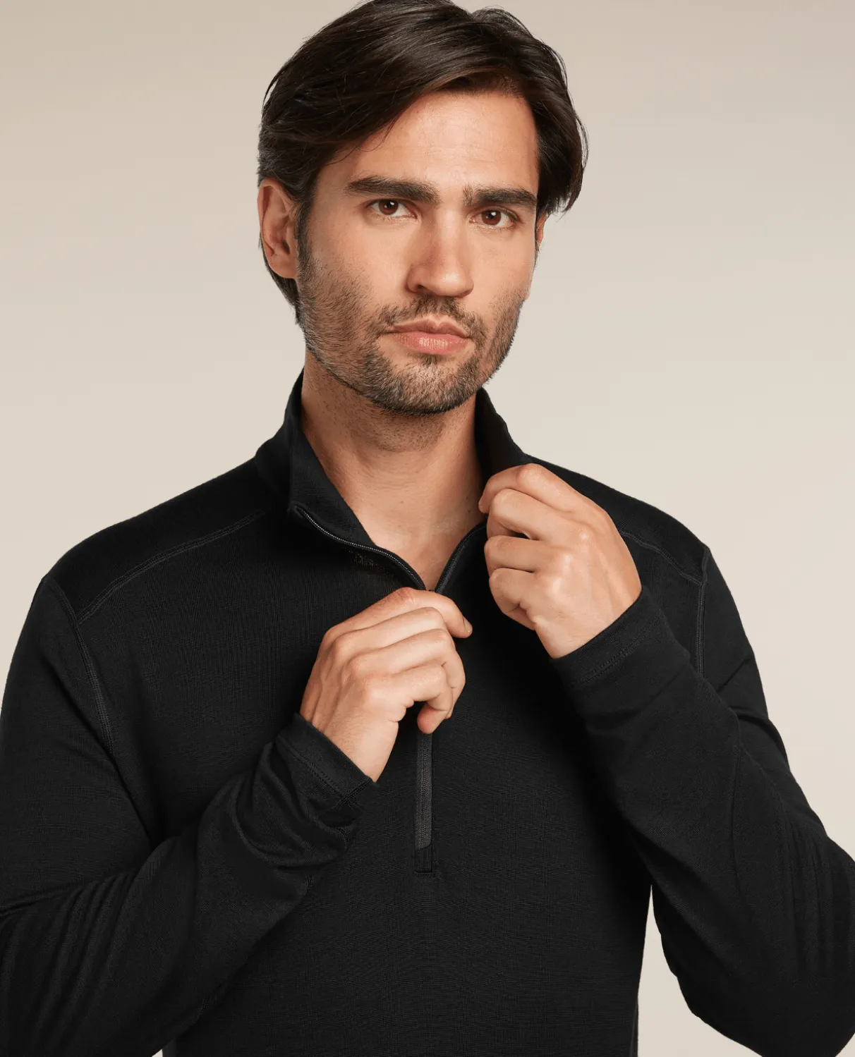 Icebreaker Men 260 Tech Long Sleeve Half Zip - Black