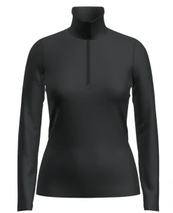 Icebreaker Women 200 Oasis Long Sleeve Half Zip - Black