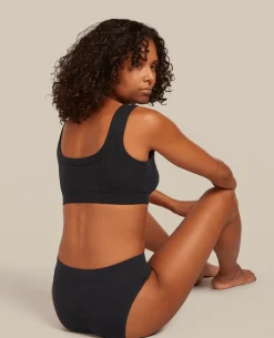 Icebreaker Women's Merino Blend Rib Lotus Bra - Black