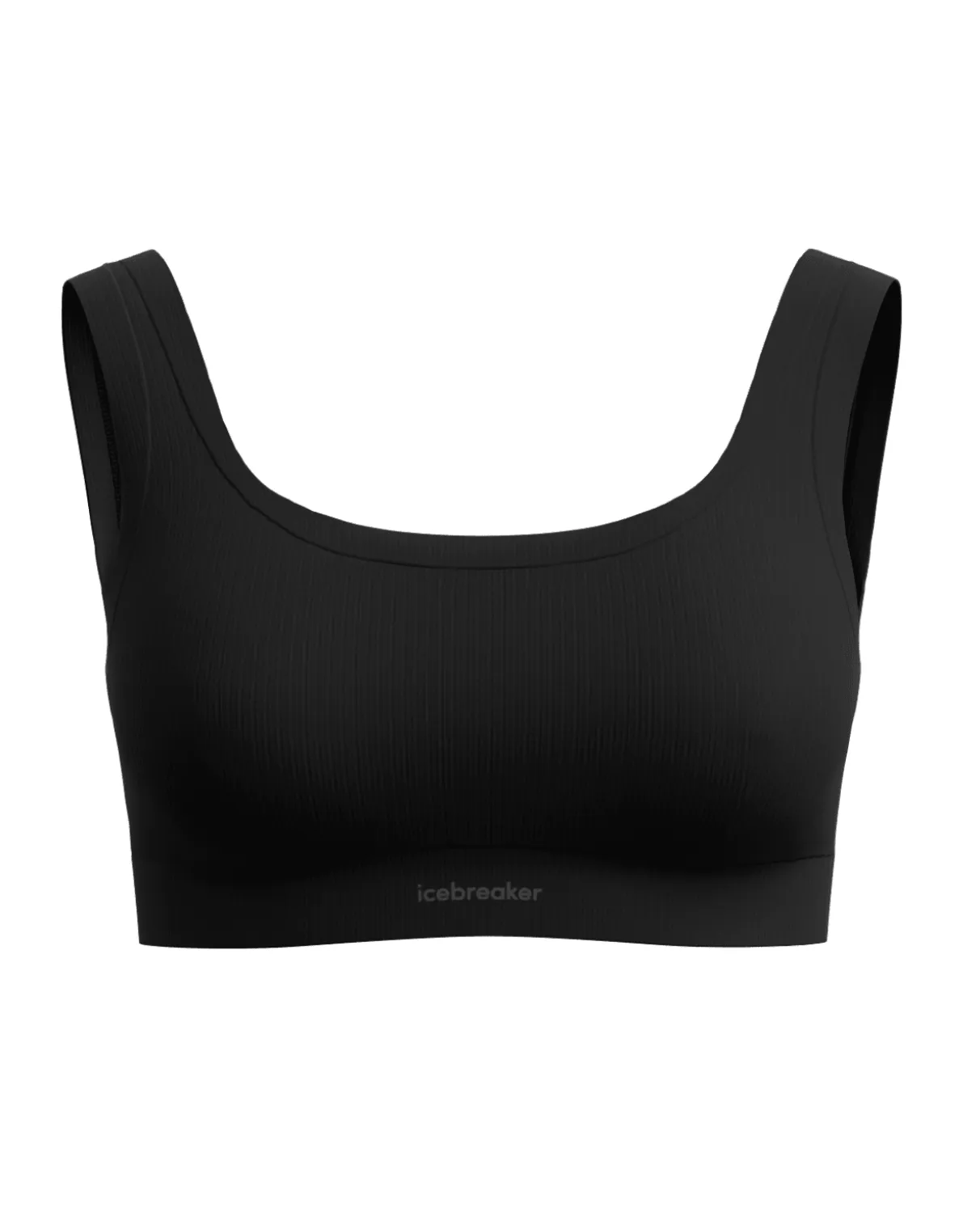 Icebreaker Women's Merino Blend Rib Lotus Bra - Black