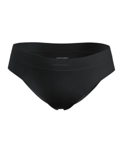 Icebreaker Women's Merino Blend Rib Lotus Hipster - Black