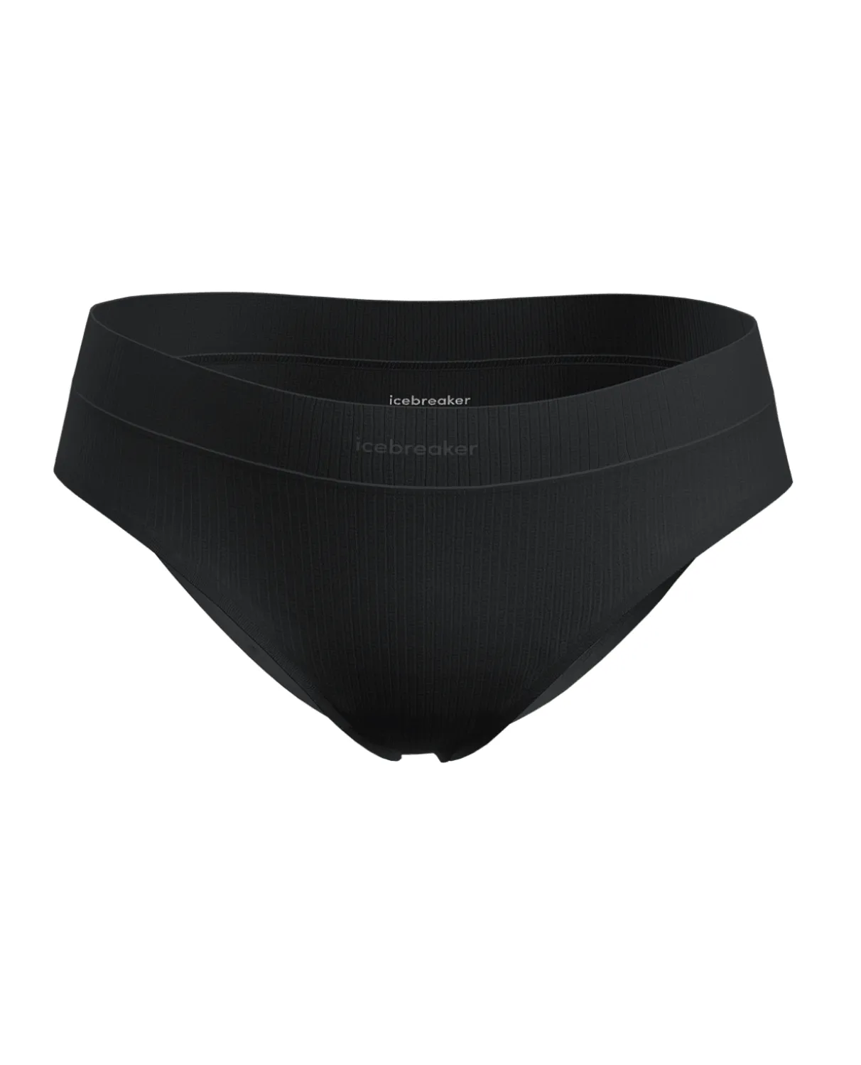 Icebreaker Women's Merino Blend Rib Lotus Hipster - Black