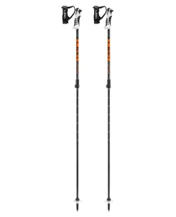 Leki Drifter Vario S - Black / Dark Anthracite / Neon Orange
