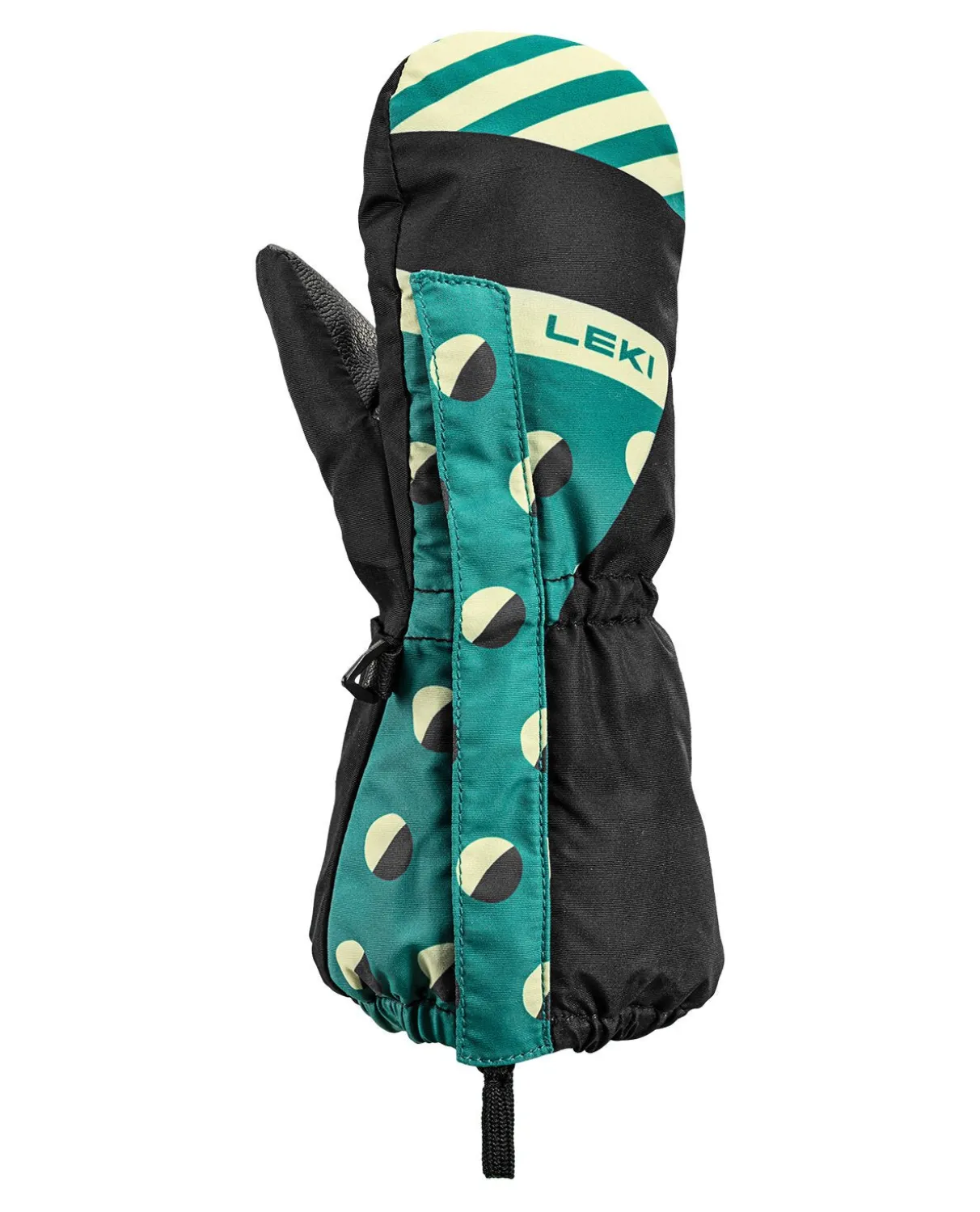 Leki Little Paw Mitt Long - Black / Medium Green