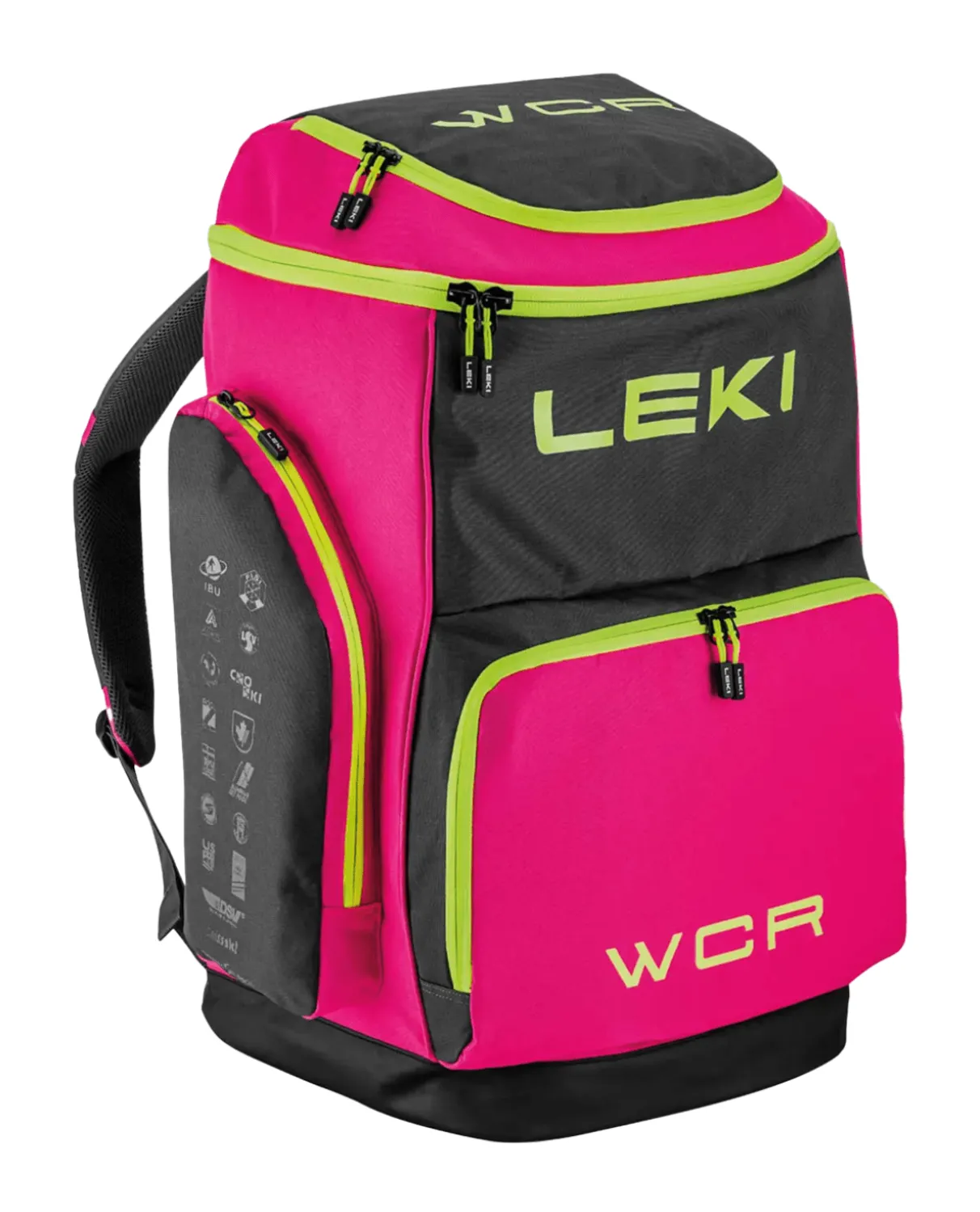 Leki Skiboot Bag WCR / 85L - Neon Pink / Black / Neon Yellow