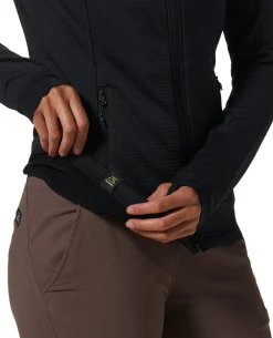 Mountain Hardwear W Polartec® Power Grid Full Zip Hoody - Black