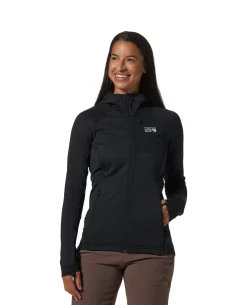 Mountain Hardwear W Polartec® Power Grid Full Zip Hoody - Black