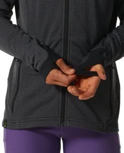 Mountain Hardwear W Polartec® Power Grid Full Zip Hoody - Blue Slate Heat