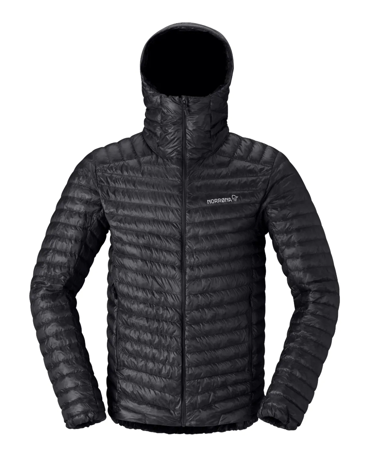 Norröna Men trollveggen down800 super light Hood - Caviar Black