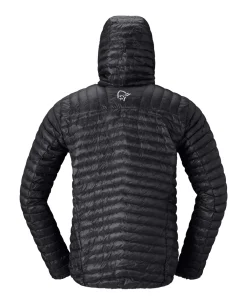 Norröna Men trollveggen down800 super light Hood - Caviar Black