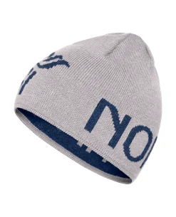 Norröna Unisex /29 mid merinoUll logo Beanie - Grey Melange