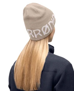 Norröna Unisex /29 mid merinoUll logo Beanie - Pure Cashmere