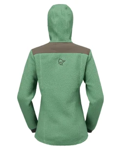 Norröna Women trollveggen warm3 Zip Hood - Dark Ivy