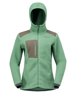 Norröna Women trollveggen warm3 Zip Hood - Dark Ivy