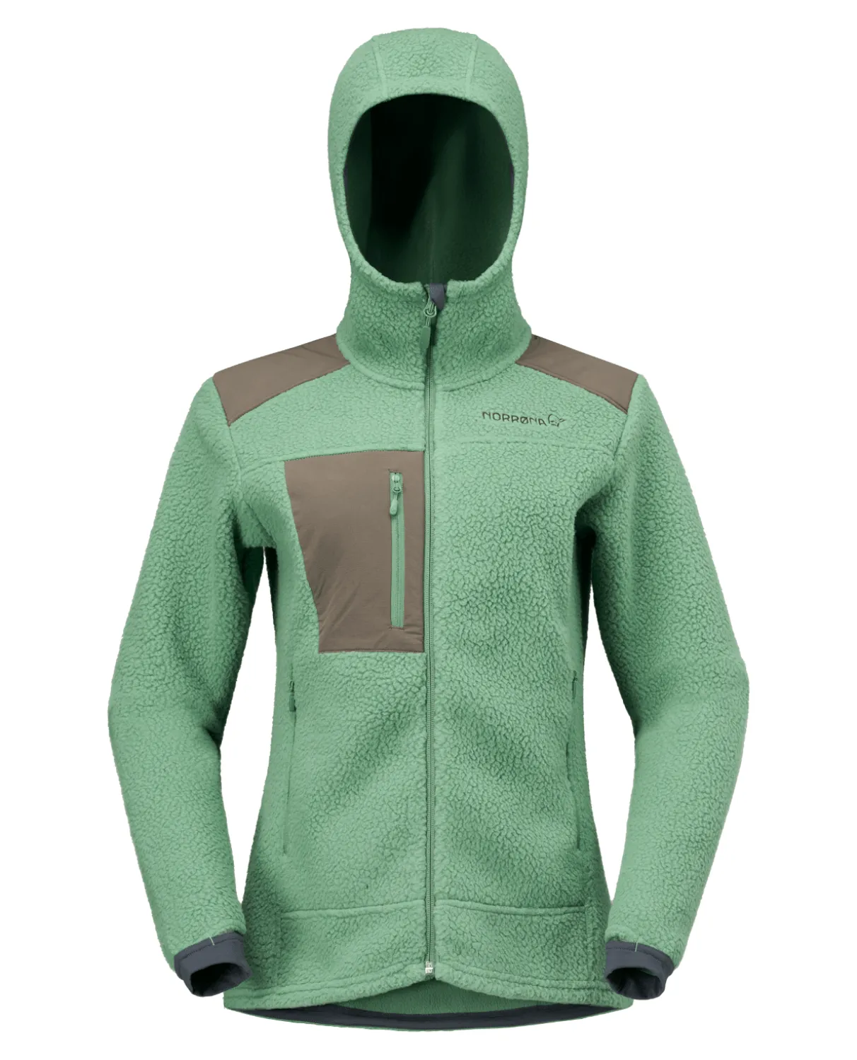 Norröna Women trollveggen warm3 Zip Hood - Dark Ivy