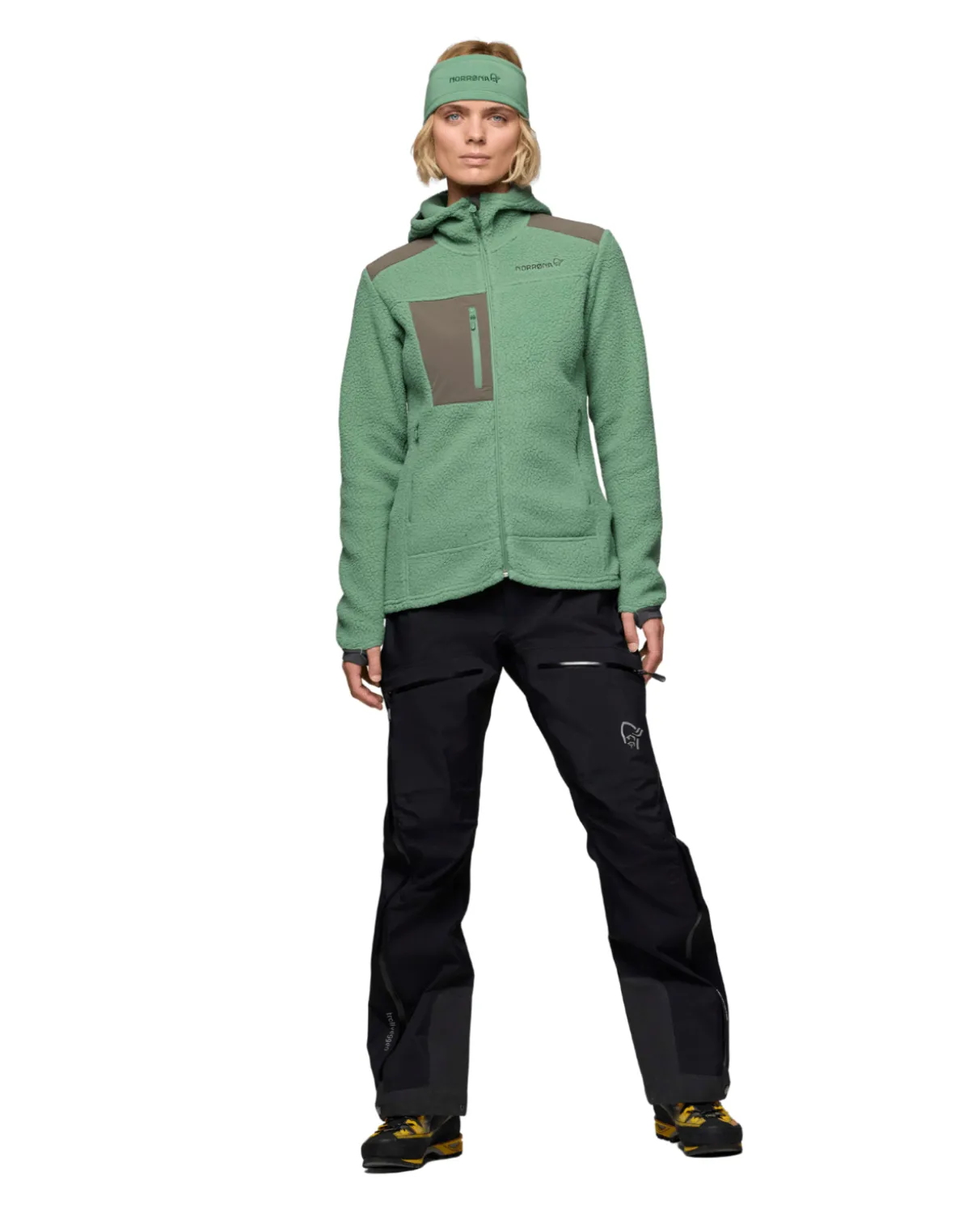 Norröna Women trollveggen warm3 Zip Hood - Dark Ivy