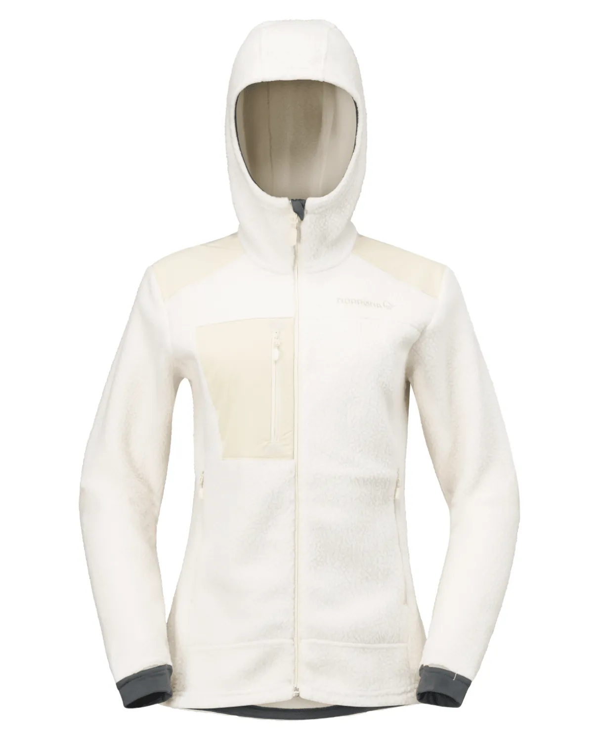 Norröna Women trollveggen warm3 Zip Hood - Whisper White