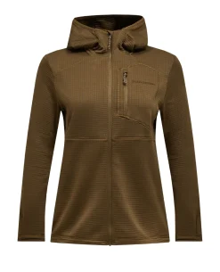 Peak Performance Women Trail Polartec Zip Hood - Meadow Moss