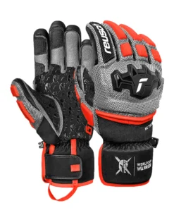 Reusch Worldcup Warrior GS - Black/Silver/Fluo Red
