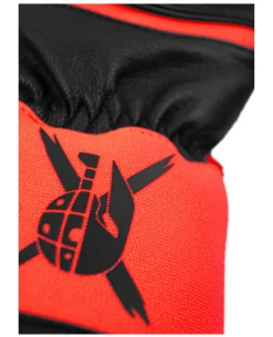 Reusch Worldcup Warrior GS Junior - Black/Silver/Fluo Red