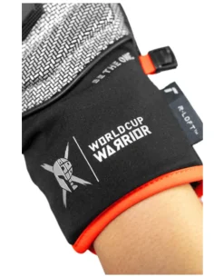Reusch Worldcup Warrior GS Junior Mitten - Black/Silver/Fluo Red