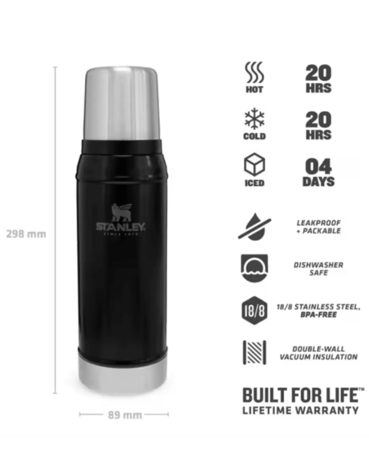 Stanley The Legendary Classic Bottle 0.75 L - Matte Black